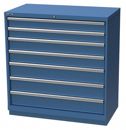 K3759 Mod Drwr Cab 41-3/4 H 7 Drwr Bright Blue