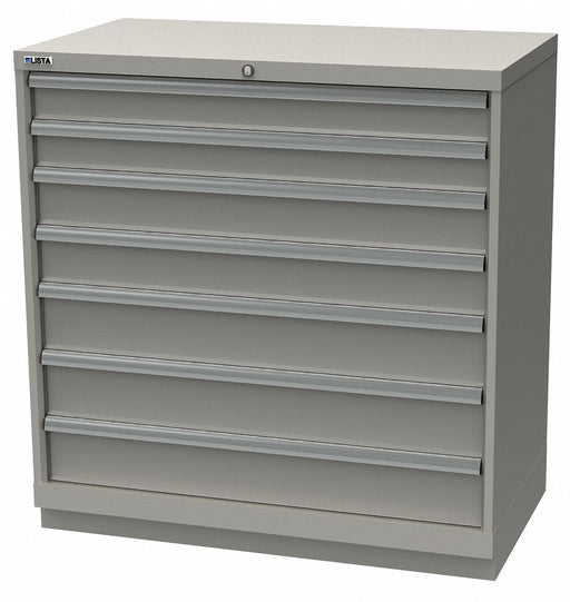 K3759 Mod Drwr Cab 41-3/4 H 7 Drwr Light Gray