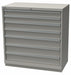 K3759 Mod Drwr Cab 41-3/4 H 7 Drwr Light Gray
