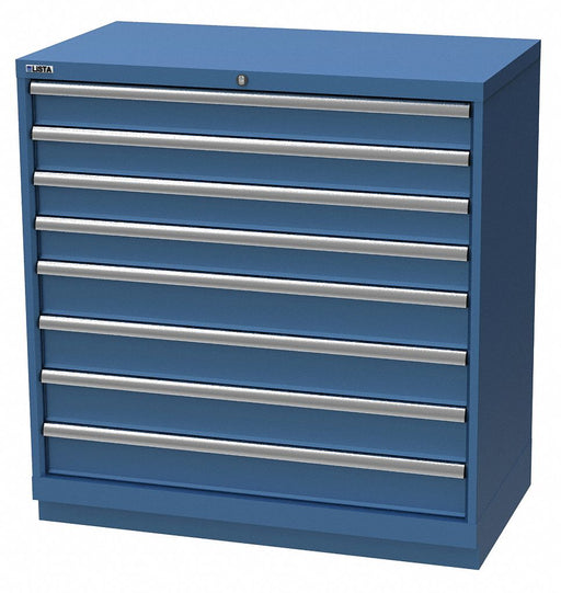 K3767 Mod Drwr Cab 41-3/4 H 8 Drwr Bright Blue