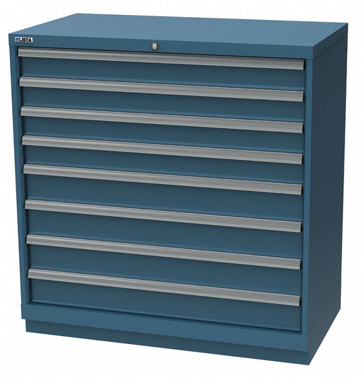 K3767 Mod Drwr Cab 41-3/4 H 8 Drwr Clssc Blue