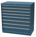 K3767 Mod Drwr Cab 41-3/4 H 8 Drwr Clssc Blue