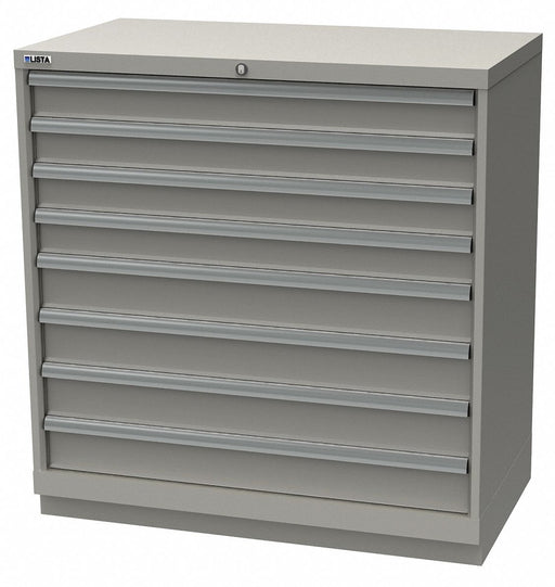 K3767 Mod Drwr Cab 41-3/4 H 8 Drwr Light Gray