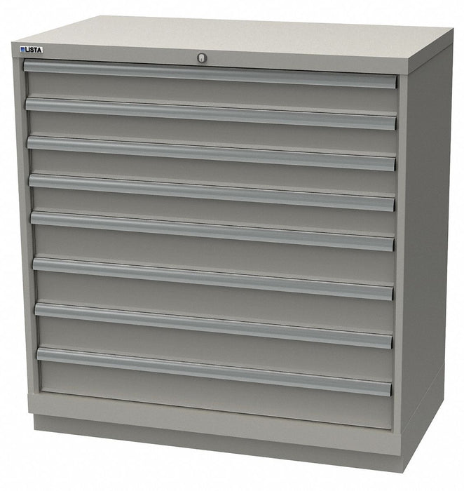 K3767 Mod Drwr Cab 41-3/4 H 8 Drwr Light Gray