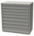 K3767 Mod Drwr Cab 41-3/4 H 8 Drwr Light Gray