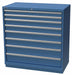 K3764 Mod Drwr Cab 41-3/4 H 8 Drwr Bright Blue