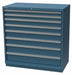K3764 ModDrwrCab 41.75 x40 x22.5 Blu 8Drwr