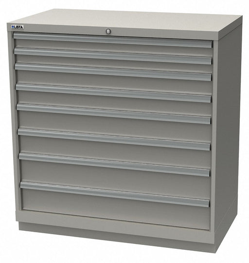 K3764 Mod Drwr Cab 41-3/4 H 8 Drwr Light Gray