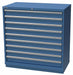 Mod Drwr Cab 41-3/4 H 9 Drwr Bright Blue