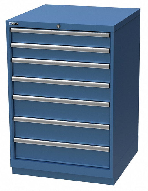 K3757 Mod Drwr Cab 41-3/4 H 7 Drwr Bright Blue