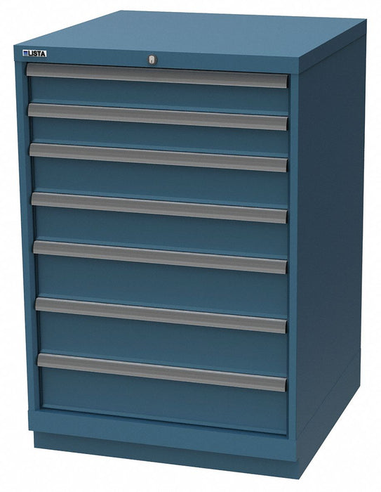 K3757 Mod Drwr Cab 41-3/4 H 7 Drwr Clssc Blue