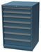 K3757 Mod Drwr Cab 41-3/4 H 7 Drwr Clssc Blue