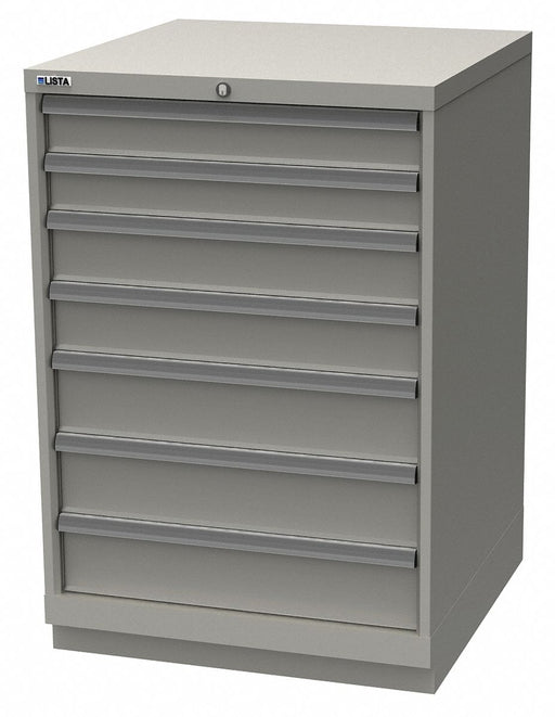 K3757 Mod Drwr Cab 41-3/4 H 7 Drwr Light Gray