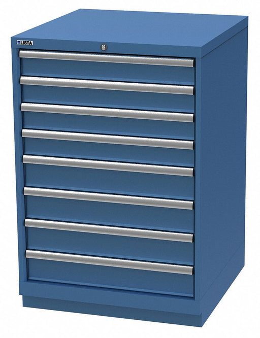 K3761 Mod Drwr Cab 41-3/4 H 8 Drwr Bright Blue