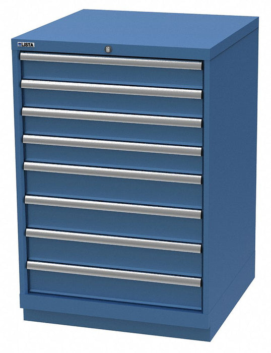 K3761 Mod Drwr Cab 41-3/4 H 8 Drwr Bright Blue