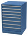 K3761 Mod Drwr Cab 41-3/4 H 8 Drwr Bright Blue