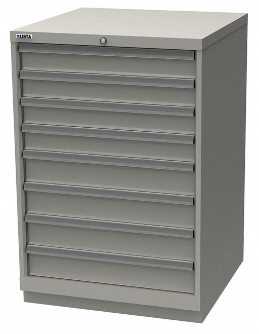 K3761 Mod Drwr Cab 41-3/4 H 8 Drwr Light Gray