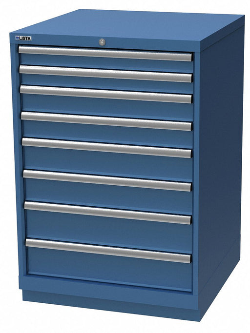 K3762 Mod Drwr Cab 41-3/4 H 8 Drwr Bright Blue