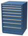 K3762 Mod Drwr Cab 41-3/4 H 8 Drwr Bright Blue