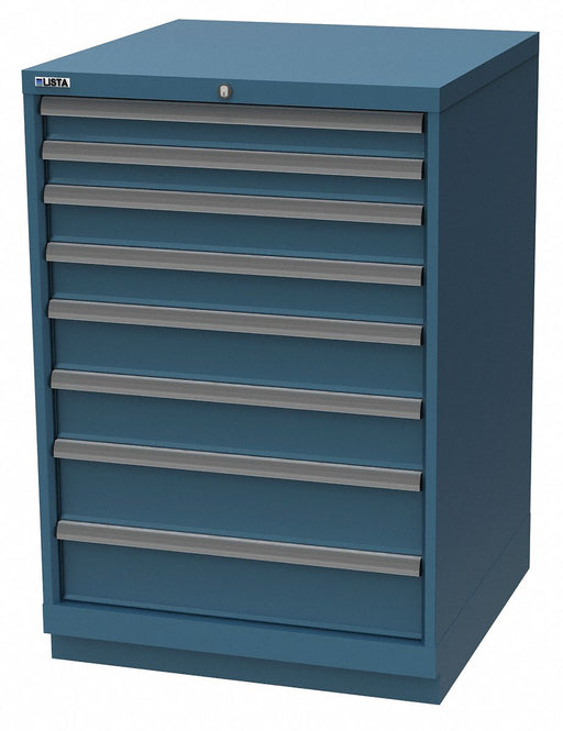 K3762 Mod Drwr Cab 41-3/4 H 8 Drwr Clssc Blue