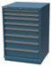K3762 Mod Drwr Cab 41-3/4 H 8 Drwr Clssc Blue