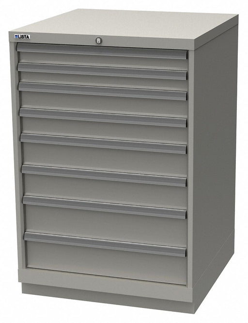 K3762 Mod Drwr Cab 41-3/4 H 8 Drwr Light Gray