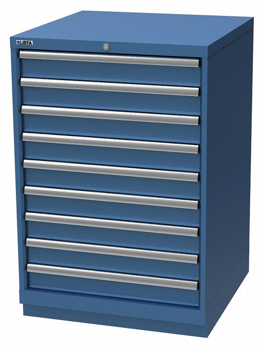 K3765 Mod Drwr Cab 41-3/4 H 9 Drwr Bright Blue