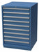 K3765 Mod Drwr Cab 41-3/4 H 9 Drwr Bright Blue