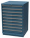 K3765 Mod Drwr Cab 41-3/4 H 9 Drwr Clssc Blue