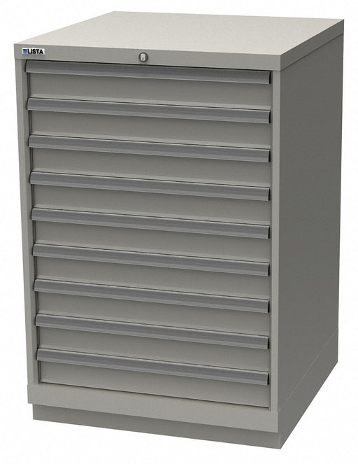 K3765 Mod Drwr Cab 41-3/4 H 9 Drwr Light Gray