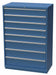 Mod Drwr Cab 59-1/2 H 8 Drwr Bright Blue