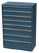 Mod Drwr Cab 59-1/2 H 8 Drwr Clssc Blue