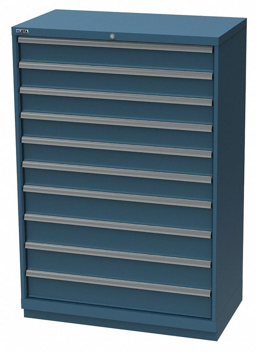 Mod Drwr Cab 59-1/2 H 10 Drwr Clssc Blue