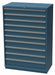 Mod Drwr Cab 59-1/2 H 10 Drwr Clssc Blue