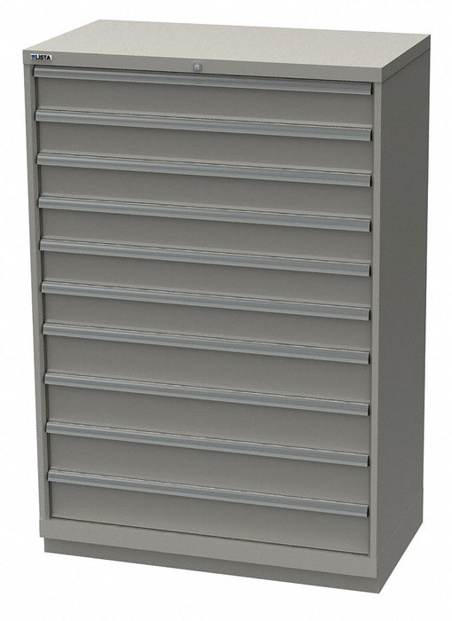 Mod Drwr Cab 59-1/2 H 10 Drwr Light Gray