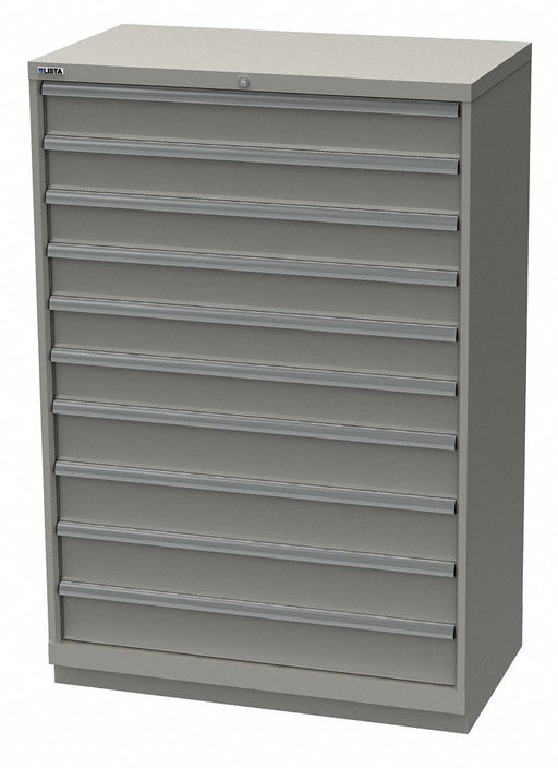Mod Drwr Cab 59-1/2 H 10 Drwr Light Gray