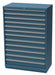 Mod Drwr Cab 59-1/2 H 12 Drwr Clssc Blue