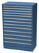 Mod Drwr Cab 59-1/2 H 13 Drwr Brght Blue