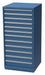 Mod Drwr Cab 59-1/2 H 12 Drwr Brght Blue