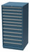Mod Drwr Cab 59-1/2 H 12 Drwr Clssc Blue
