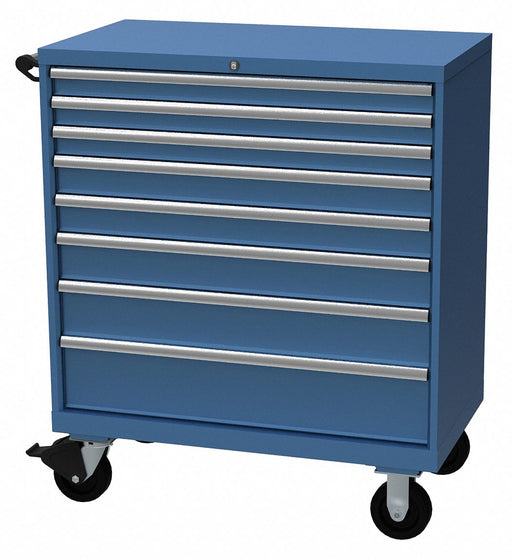 K3752 Mod Drwr Cab 47-1/2 H 8 Drwr Bright Blue