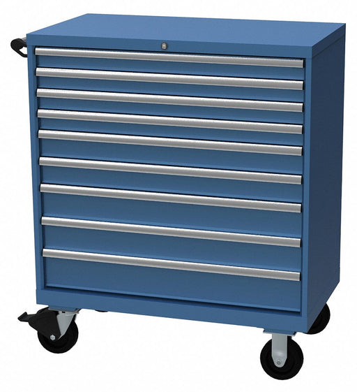 K3753 Mod Drwr Cab 47-1/2 H 9 Drwr Bright Blue
