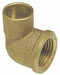 Elbow Bronze Cup 3/4 in FNPT 1 in