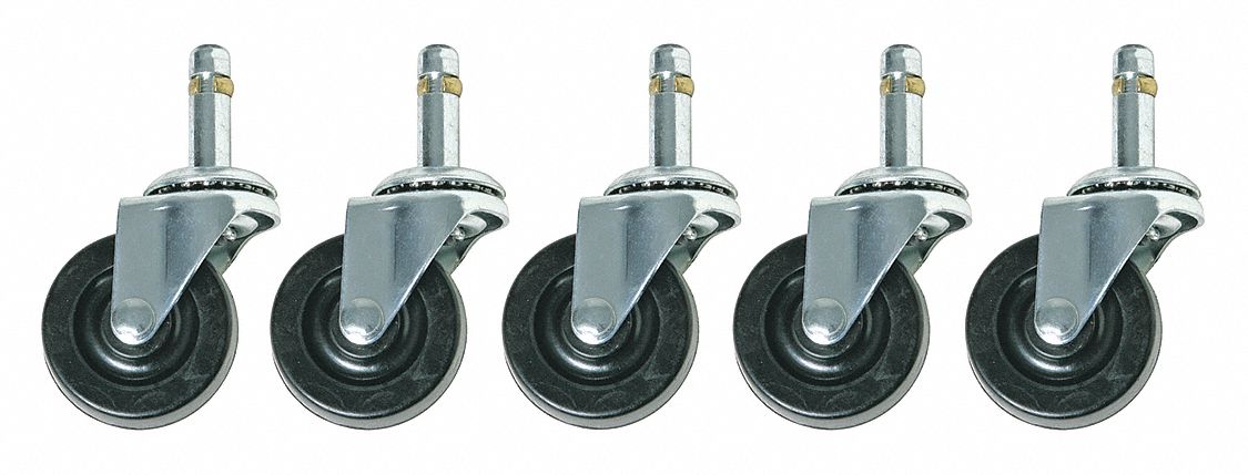 Stem Caster Kit 2 dia Rubber 550lb PK5