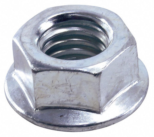 Flanged Serrated Hex Nut Zinc PK16