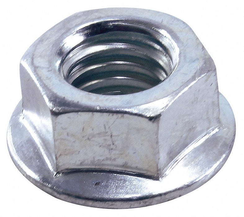 Flanged Serrated Hex Nut Zinc PK16