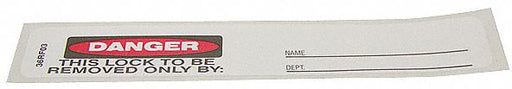 Padlock Label 3/4 in x 5 in PK25