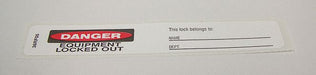 Padlock Label 3/4 in x 5 in PK25