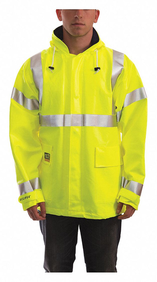J2256 Arc Flash Rain Jacket Cat 2 Ylw/Grn XL