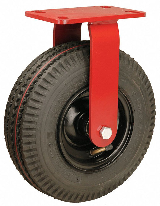 Plate Caster Rigid Rubber 12 1/2 H